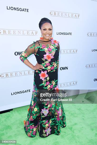 Actress Lynn Whitfield attends the premiere of OWN's "Greenleaf" at The Lot on June 15, 2016 in West Hollywood, California.
