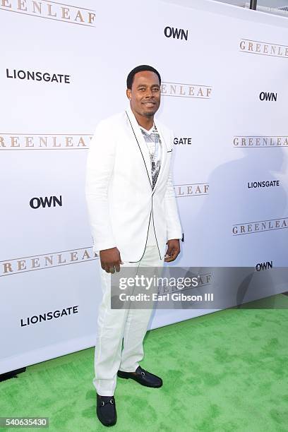 Actor Lamman Rucker attends the premiere of OWN's "Greenleaf" at The Lot on June 15, 2016 in West Hollywood, California.