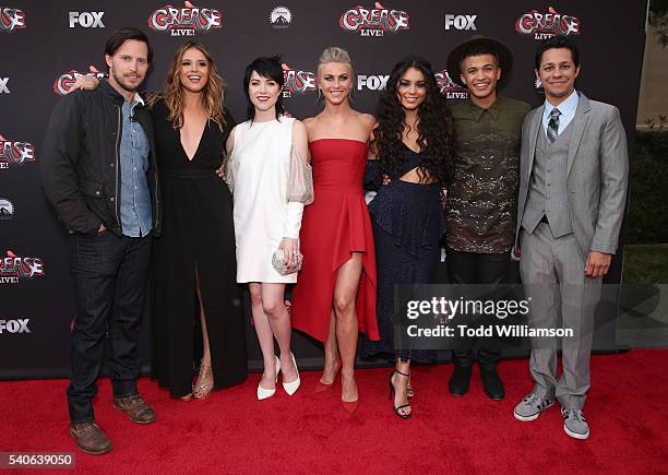 Andrew Call, Kether Donohue, Carly Rae Jepsen, Julianne Hough, Vanessa Hudgens, Jordan Fisher and David Del Rio attend FOX's "Grease: Live" For Your...