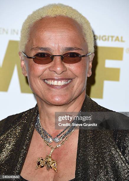Shari Belafonte arrives at the Women In Film 2016 Crystal + Lucy Awards Presented By Max Mara And BMW at The Beverly Hilton Hotel on June 15, 2016 in...