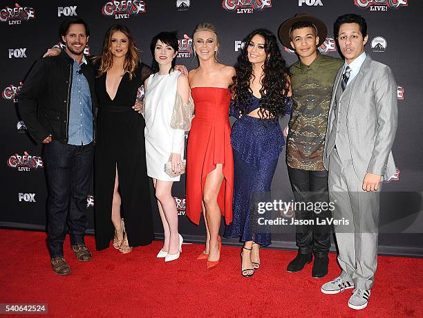 Actors Andrew Call, Kether Donohue, Carly Rae Jepsen, Julianne Hough, Vanessa Hudgens, Jordan Fisher, and David Del Rio attend the For Your...