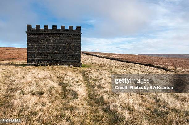 cowburn tunnel airshaft, derbyshire - ac moore stock-fotos und bilder