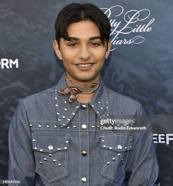 Actor Mark Indelicato attends the Premiere of ABC Family's "Pretty Little Liars" Season 7 - Arrivals at Hollywood Forever on June 15, 2016 in...