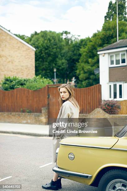 Actor Sophie Cookson is photographed for Harpers Bazaar on July 8, 2014 in London, England.