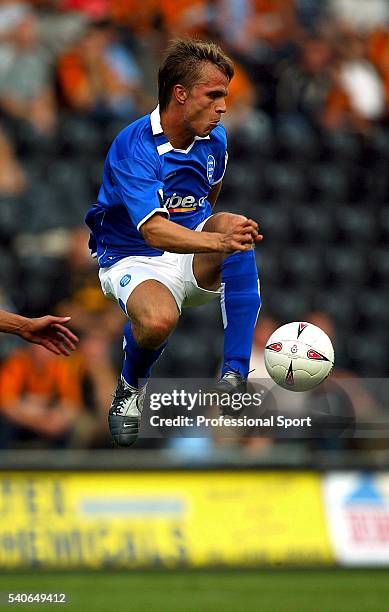 Jesper Gronkjaer of Birmingham City in action during the pre-season friendly match against Hull City at the KC Stadiium in Hull on July 31, 2004.