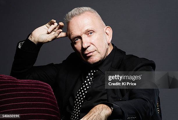 Fashion designer Jean Paul Gaultier is photographed for the Times on June 3, 2016 in London, England.