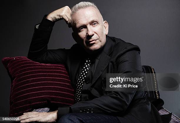 Fashion designer Jean Paul Gaultier is photographed for the Times on June 3, 2016 in London, England.