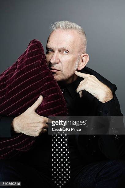 Fashion designer Jean Paul Gaultier is photographed for the Times on June 3, 2016 in London, England.