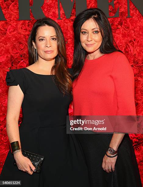 Holly Marie Combs and Shannen Doherty arrive ahead of opening night of Opera Australia's production of Carmen at Sydney Opera House on June 16, 2016...