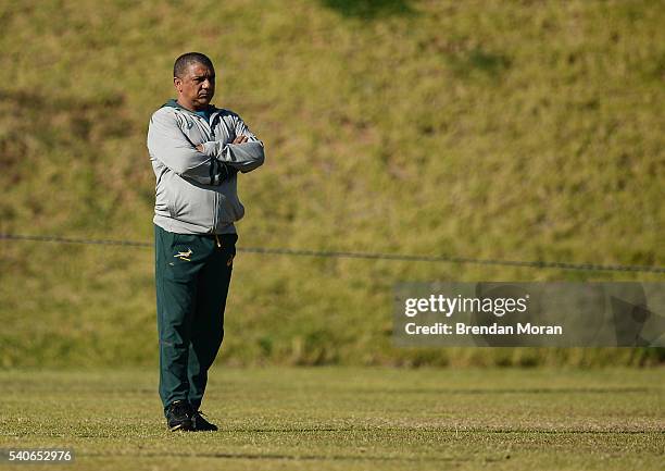 Johannesburg , South Africa - 16 June 2016; South Africa head coach Allister Coetzee during squad training at St Peters College in Johannesburg,...