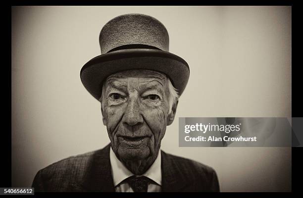 Lester Piggott poses on day 3 of Royal Ascot at Ascot Racecourse on June 14, 2016 in Ascot, England.