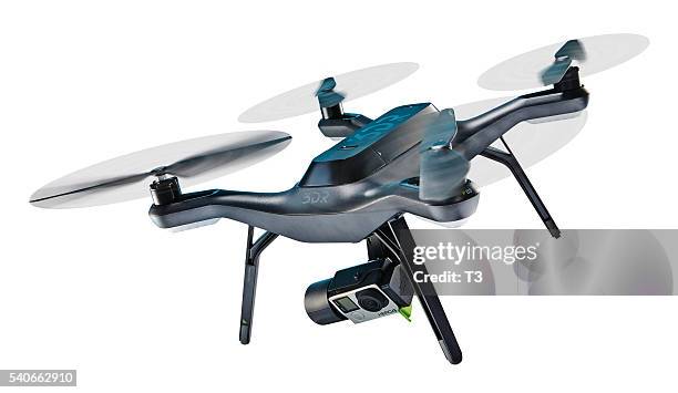 Robotics Solo drone fitted with a GoPro Hero 4 action camera, taken on November 3, 2015.