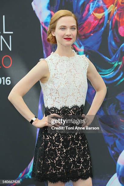 Odile Vuillemin attends "L'Emprise" Photocall as part of the 56th Monte Carlo TV Festival at the Grimaldi Forum on June 16, 2016 in Monte-Carlo,...