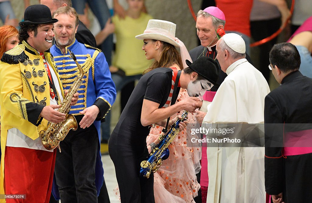 Pope Francis celebrates the Jubilee of the 'World of Travelling Shows'