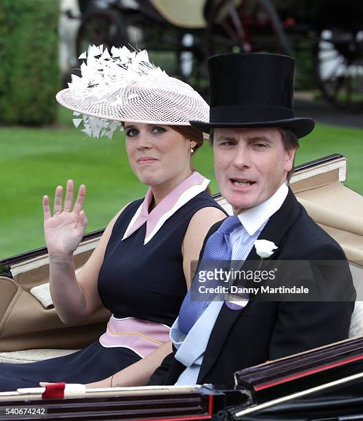 Princess Eugenie of York arrives for day 3 of Royal Ascot at Ascot Racecourse on June 16, 2016 in Ascot, England.