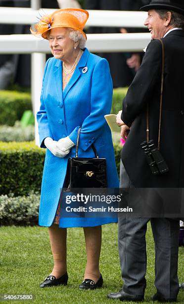 Queen Elizabeth II attends day 3 of Royal Ascot at Ascot Racecourse on June 16, 2016 in Ascot, England.