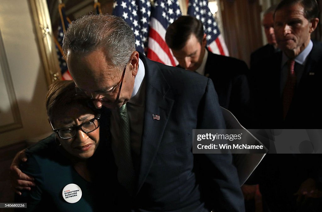 Senate Democrats And Gun Violence Victims Urge Passage Of Gun Control Legislation