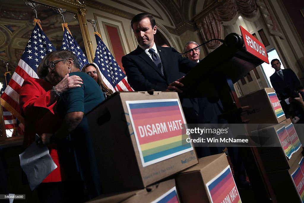 Senate Democrats And Gun Violence Victims Urge Passage Of Gun Control Legislation