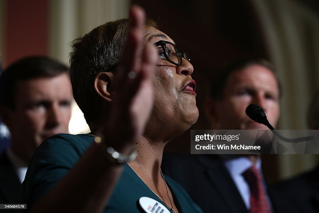 Senate Democrats And Gun Violence Victims Urge Passage Of Gun Control Legislation
