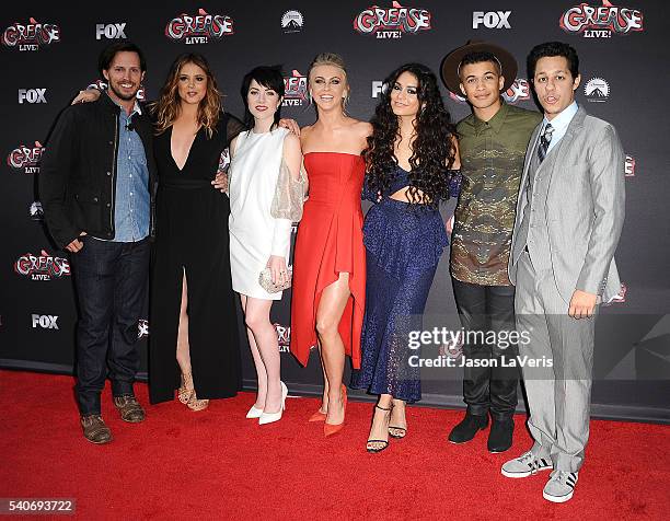 Actors Andrew Call, Kether Donohue, Carly Rae Jepsen, Julianne Hough, Vanessa Hudgens, Jordan Fisher, and David Del Rio attend the For Your...