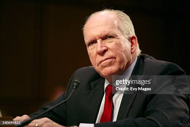 Director John Brennan testifies during a Senate Committee hearing on national security on Capitol Hill June 16, 2016 in Washington, DC. Brennan said...