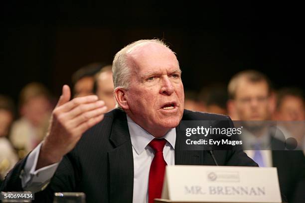 Director John Brennan testifies during a Senate Committee hearing on national security on Capitol Hill June 16, 2016 in Washington, DC. Brennan said...