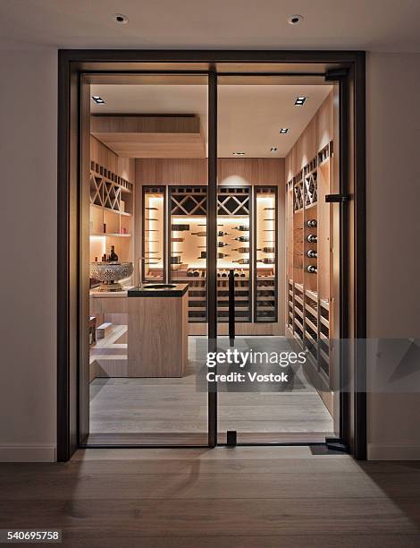 wine cellar in a country mansion in the suburbs of moscow - wine cellar stock pictures, royalty-free photos & images