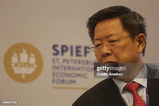 Ping Yu, Vice Chairman of the China Council for the Promotion of International Trade attends Saint - Petersburg International Economic Forum in...