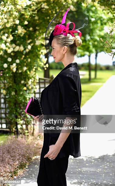 Tatiana Korsakova in Ladies Day fashion For Royal Ascot on June 16, 2016 in Berkshire, United Kingdom.
