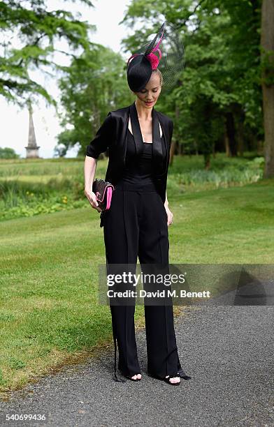 Tatiana Korsakova in Ladies Day fashion For Royal Ascot on June 16, 2016 in Berkshire, United Kingdom.