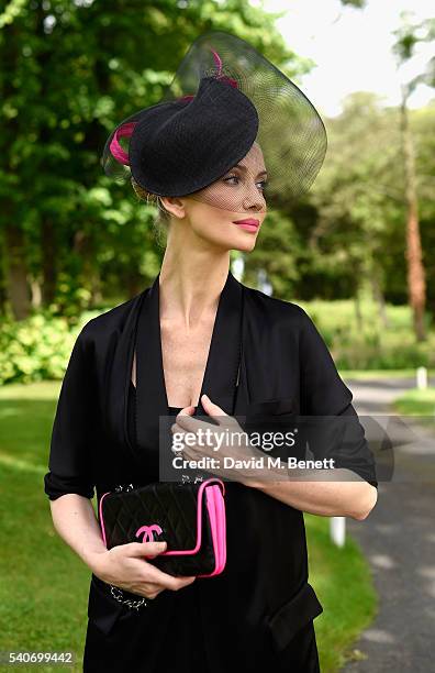 Tatiana Korsakova in Ladies Day fashion For Royal Ascot on June 16, 2016 in Berkshire, United Kingdom.