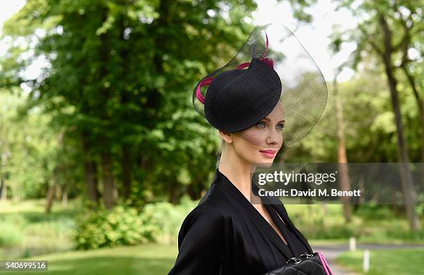 Tatiana Korsakova in Ladies Day fashion For Royal Ascot on June 16, 2016 in Berkshire, United Kingdom.