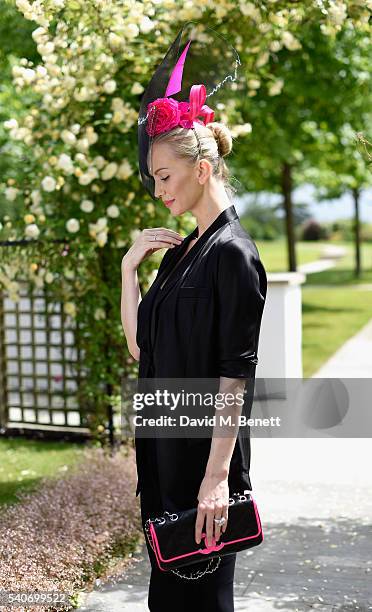 Tatiana Korsakova in Ladies Day fashion For Royal Ascot on June 16, 2016 in Berkshire, United Kingdom.