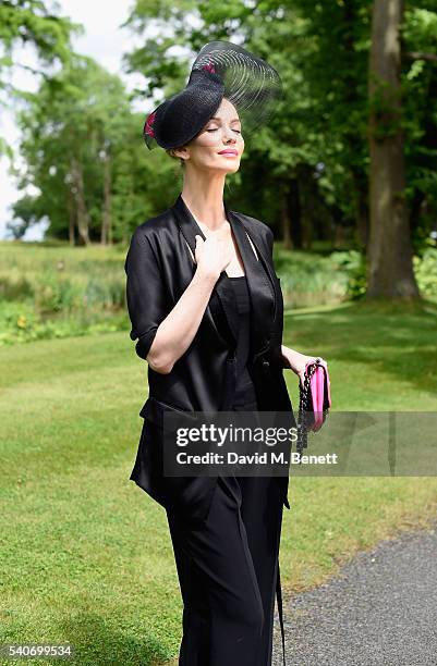 Tatiana Korsakova in Ladies Day fashion For Royal Ascot on June 16, 2016 in Berkshire, United Kingdom.