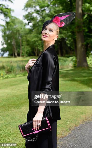 Tatiana Korsakova in Ladies Day fashion For Royal Ascot on June 16, 2016 in Berkshire, United Kingdom.