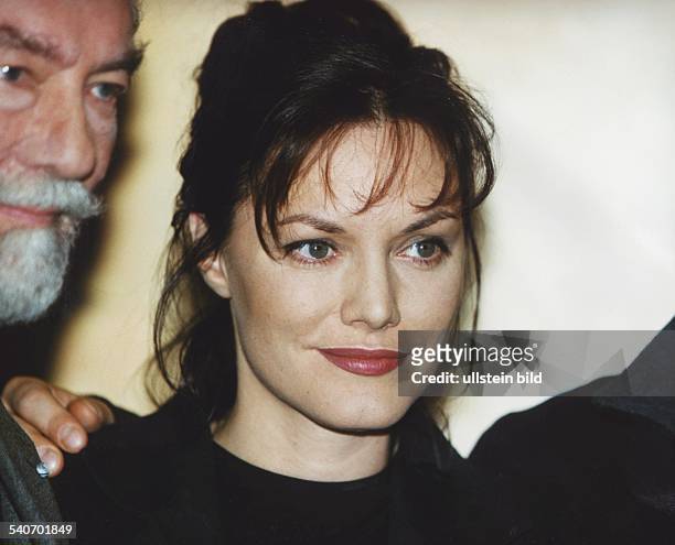 Die Film- und Fernsehschauspielerin Maja Maranow. Aufgenommen Februar 1998.