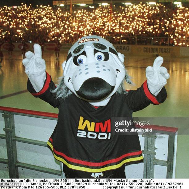 Maskottchen der Eishockey-Weltmeisterschaft 2001 in Deutschland. .