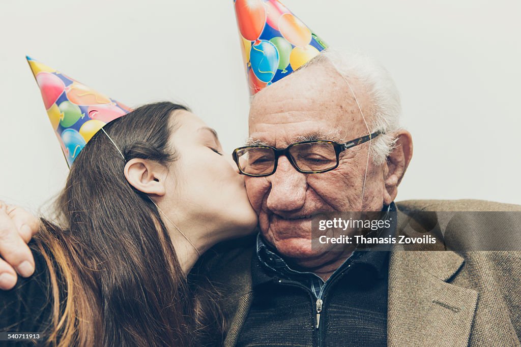 Grandfather with his granddaughter