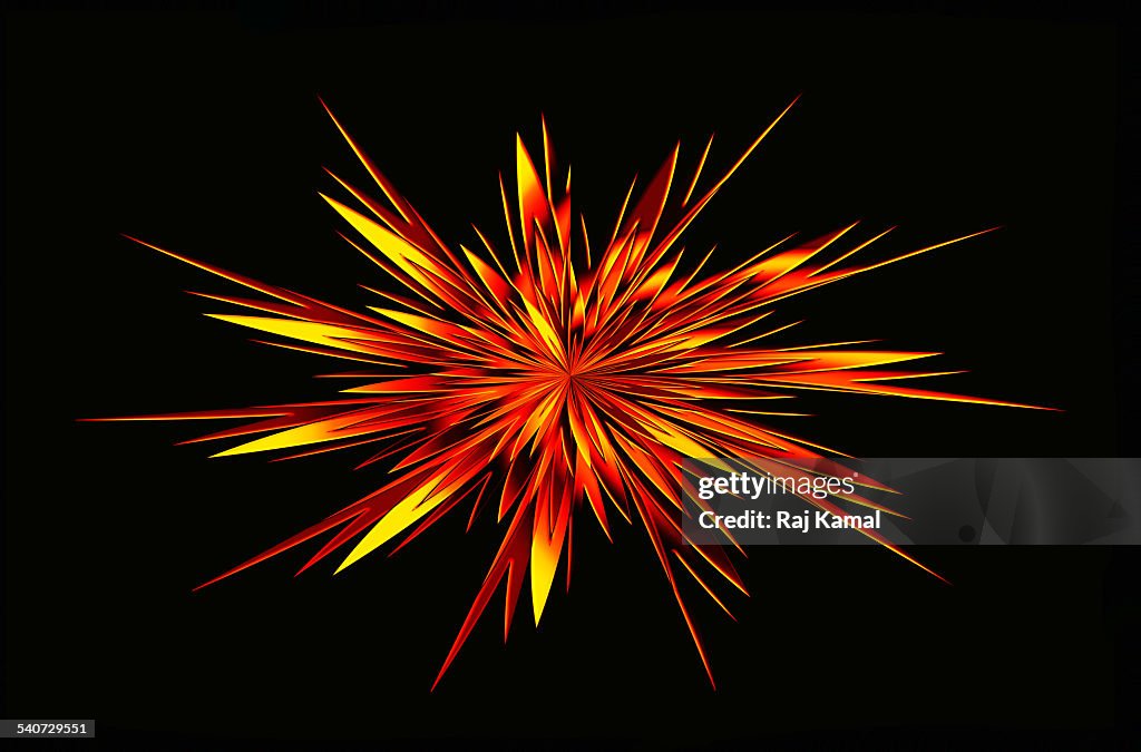 Star burst creative abstract design