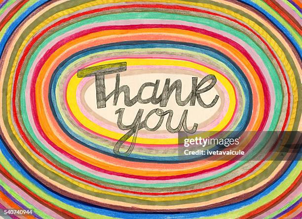 stockillustraties, clipart, cartoons en iconen met thank you banner - thank you korte frase