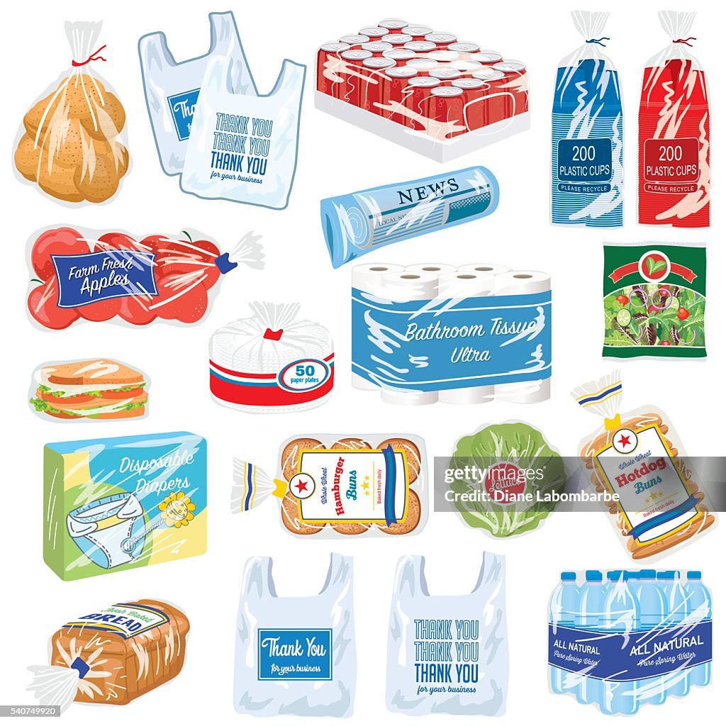 Food and Products That Are Wrapped In Recyclable Flexible Plastic