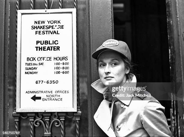 Meryl Streep at Joseph Papp's Public Theater in January 1979.