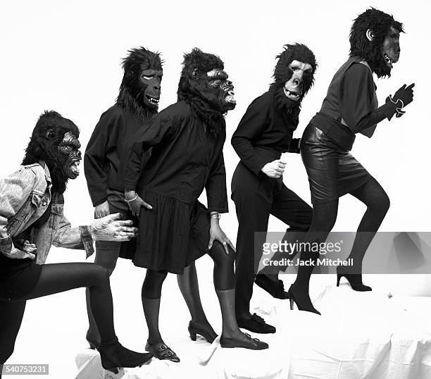 The anonymous Guerrilla Girls, artists and activists, photographed March 29, 1990.