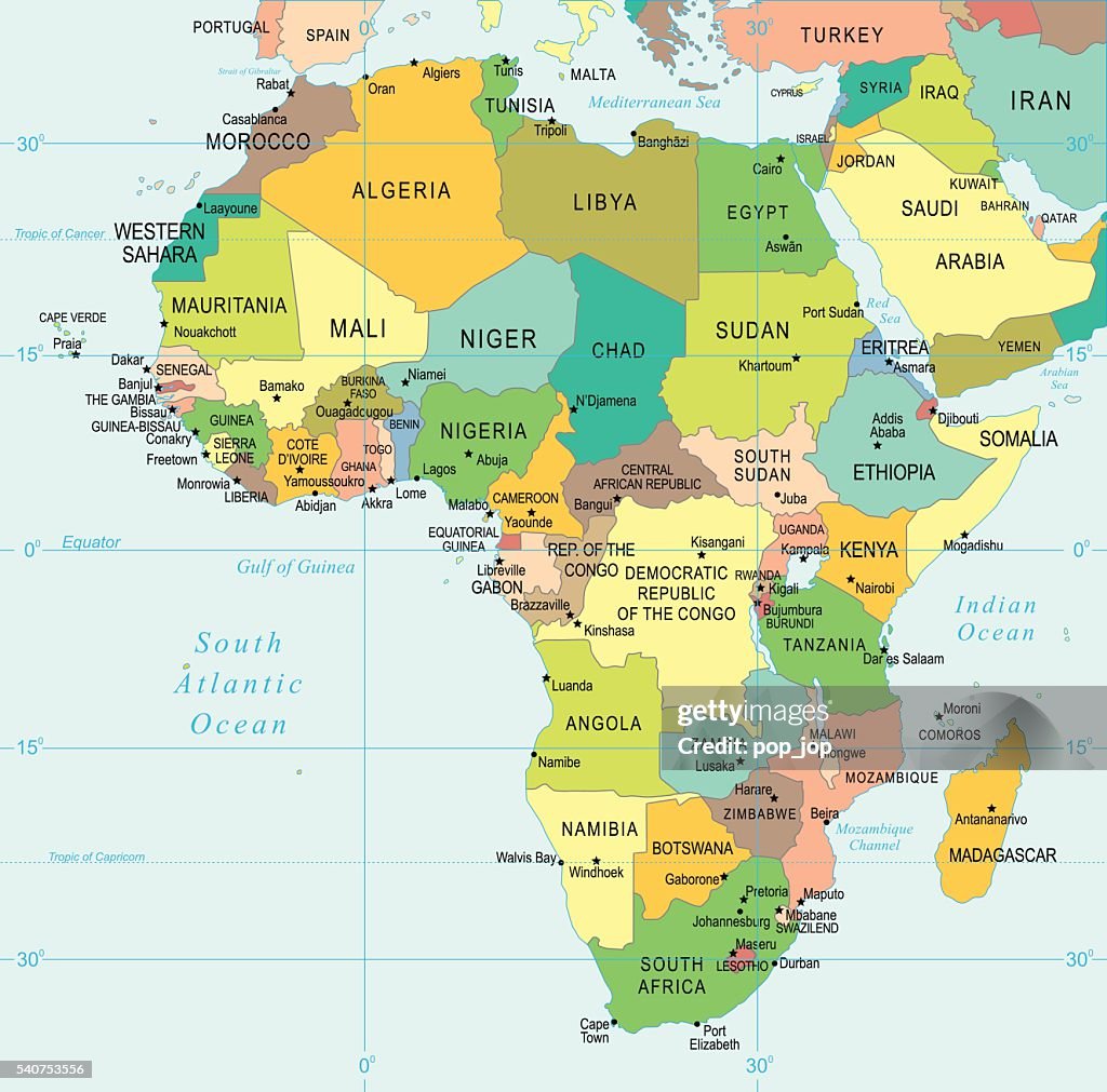 Carte de l'Afrique-illustration