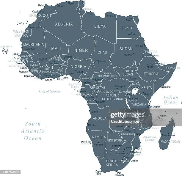 karte von afrika - horn von afrika stock-grafiken, -clipart, -cartoons und -symbole
