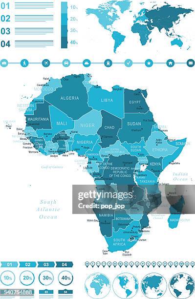 stockillustraties, clipart, cartoons en iconen met infographic africa map - zuidelijk afrika
