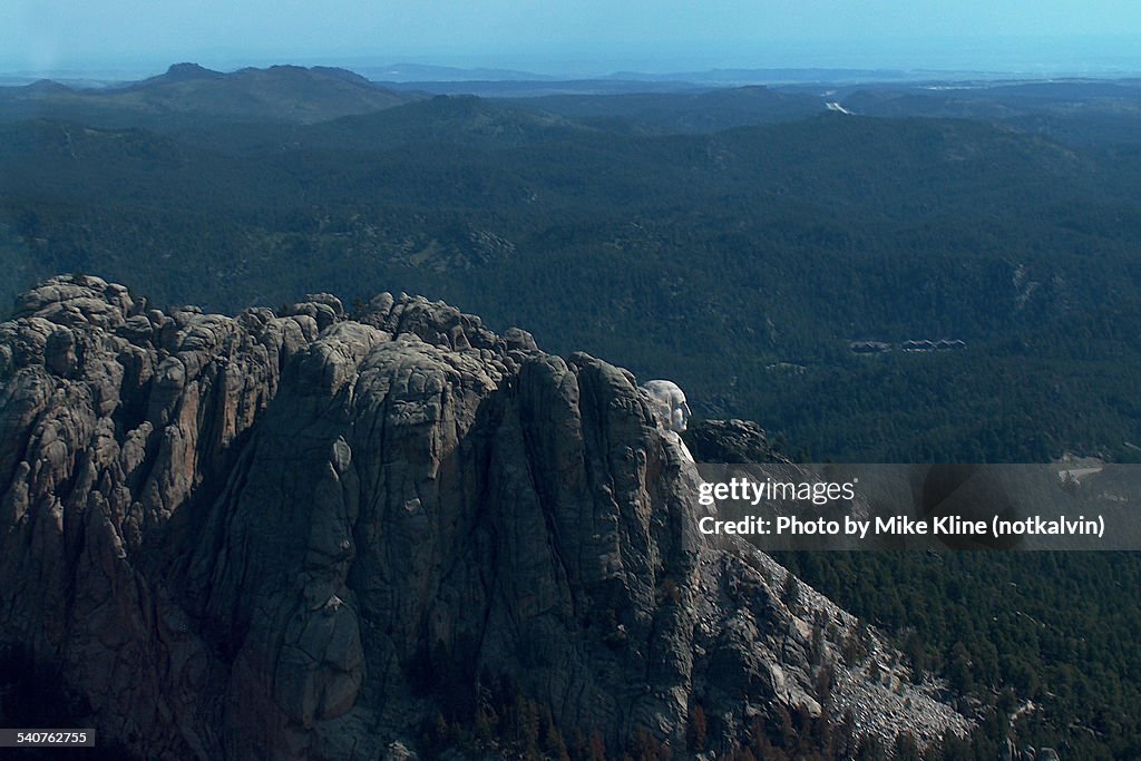 Mount Rushmore's backside