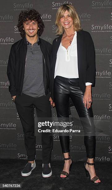Arancha de Benido and Agustin Etienne attend the 'Smylife Collection Beauty Art' photocall at Smylife clinic on June 16, 2016 in Madrid, Spain.
