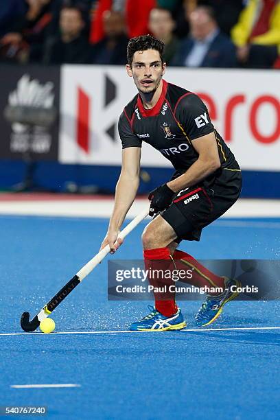 Xxx during the FIH Mens Hero Hockey Champions Trophy match between Great Britain and Belgium at Queen Elizabeth Olympic Park on June 16, 2016 in...