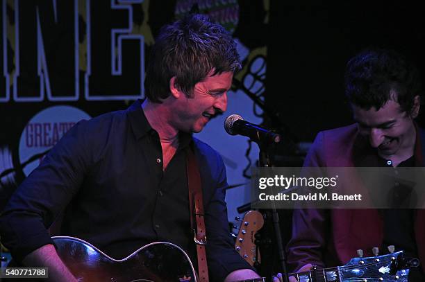 Noel Gallagher performs at 'Hoping's Greatest Hits', the 10th anniversary of The Hoping Foundation's fundraising event for Palestinian refugee...